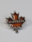 Montreal Travel Souvenir Lapel Pin 1985 Maple Leaf Quebec Canada