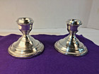 Vintage    la    Bell Sterling Silver Weighted 3    Pair Candlestick Candle Holders 