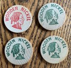 1980   1983 Joy Dept  Store - Toys  r  Joy Xmas Parade Wooden Nickel Lot -estate