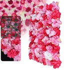 12pcs Rose Flower Wall Panels Artificial Silk Wedding Decor Party Home Floral