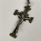 Vintage Afco 16g Sterling Silver 5mm Beaded 20  Religious Crucifix Rosary