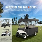 Uimoso Golf Cart Cover 4 Passengers Waterproof Black Rain Cover W  Back Seat