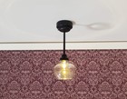 Dollhouse Ceiling Light Modern Black Battery Operated 1 12 Scale Miniature