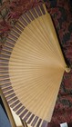Vintage Casa Rubio Seville Spain Hand Painted Wooden Folding Fan Abanico W  Box