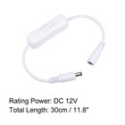 Dc 12v Inline Rocker Switch With 5 5x2 1mm Dc Jack M To F Power Cable White 2pcs