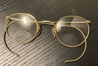 Antique 40 s 12k Gold Filled Rimless Wire  Eyeglasses -  4r10craft -reduced