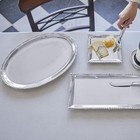 Mariposa Pearl Drop Oval Platter 16  Mrp-3775 Recycled Aluminum New Damaged Box