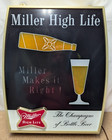 Miller High Life Pouring Beer Bottle Motion Lighted Sign 21x17  - See Video