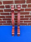 Pair Of Antique Chipping Red Painted Architectural House Corbels