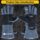 Animal Handling Gloves Bite Proof Leather Sleeve Dog Cat Snake Safety Protector
