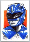 Original 5x7 Art  1 Of 1 Sketch - Power Rangers - Blue Ranger By Scott Sketches