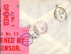 1939 Jamaica Ny Usa Censored Airmail Cover To Jerusalem Palestine