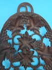 Antique German Black Forest Hand Carved Wood Bowl  Grapes And Leaves
