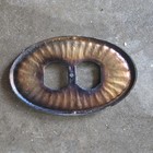Edmar Sunburst Light Switch Cover Plate Vintage Metal Oval Bronze Gold Sv