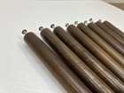 Vintage Wood Legs Mid Century Modern X 8 Table Stool Set Lot Brown Tapered 50s