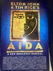 Aida Broadway Musical Window Card Poster 22 X  14 Inches