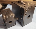 Antique Kodak Box Camera Bundle - Functional Shutters - No  2a   No  0 Brownie