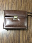 Vintage Leather Doctor Bag Crossbody Handbag Brass Hardware Brown Camera Bag