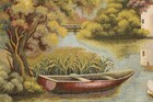 Swans On A Country Lake 27x51 In Jacquard Woven Decorative Wall Tapestry New