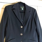 Eddie Bauer Classic Black Blazer 3 Button Sz 8t