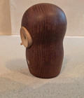 Vtg 1960 s Danish Big Eye Wooden Owl Sculpture Figurine