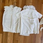 Vintage Baby Christening Dress   Bonnet Set White Ivory Unisex Heirloom