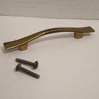 Vintage Brass Drawer Pull Handle W screws Mcm X1 - Used - E m c c o 