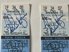Nolan Ryan 2 Signed Consecutive Ticket Stubs  7 31 1990 300th Win