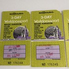 Vintage Walt Disney World 3-day Worldpassport Magic Kingdom Club Tickets 1987