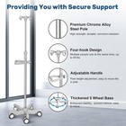 Iv Pole With Wheels Medical Portable Iv Stand Pole  Iv Bag Stand With Removable 