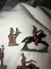 Vintage 1930s-1950s Barclay Manoil Dimestore Lead Toy Indians     Lot Of 8