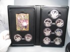9 Pc Set North American Big Game Super Slam 1 Troy Oz  999 Silver Rounds W  Coas