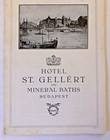 Budapest Hungary 1929 Hotel St  Gellert   Medical Thermal Mineral Baths Brochure