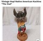 Vintage Hopi Native American Hand Carved The Owl Kachina Doll