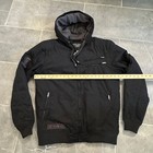 Harley Davidson Bomber Jacket Men s Large H-dmc Mc Hood Skull 1  Patch Black 