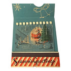 Vtg  Giant Feature Matchbook Window Santa Season   s Greetings Merry Christmas
