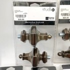 Studio Home Collection 2 Window Set Brown Finial S Clip Curtain Rings Fit 1  Rod