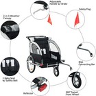 2 Wheel Jog Bike Trailer Flag Tow Hitch Kids Park Beach Rain Walker Stroller Pet