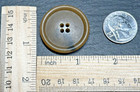 Seven Vintage 1 3 8  Round Four Hole Buttons - Vegetable Ivory Or Resin  G402
