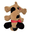 Tonka Pound Puppies Sunspot Plush Dog 1986 Brown Black Spots Red Ribbon 9 