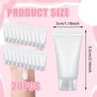 5ml Refillable Empty Tubes Bottles 20 Pcs Squeezable Sample Containers Transluce