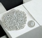 500 Bright Silver Spacer Beads 3mm Round Seamless 1 4mm Hole Jewelry Findings