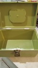 Vintage Wil-hold Wilson Medium Plastic Avocado Green Sewing Box 5x8 Mid Century 