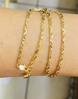 18k Solid Yellow Gold Dangle Heart Ball Cuban Link Anklet 11 Inches  5 40gm 