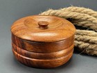 The Shaving Soap Puck With Wood Shave Bowl Mug Sandalwood 80g Man Gift Valentine