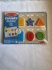 Melissa And Doug Shapes Wooden Chunky Puzzle 8 Pieces Kids Fun Learning Toy New