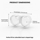 Clear Heart Tag Protectors 32 Pcs Fits Beanie Baby Heart Shaped Tags New