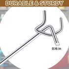 100 Pcs Silver 10 Inch Stainless Steel Pegboard Hooks Wall Display
