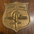 Vintage Us Navy Uss Thomas A Edison Ssbn 610 Wood   Brass Plaque Emblem