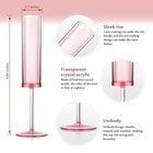 Acrylic Champagne Flutes 5 4 Oz Reusable Wedding Toasting Glasses Stemmed Cou   